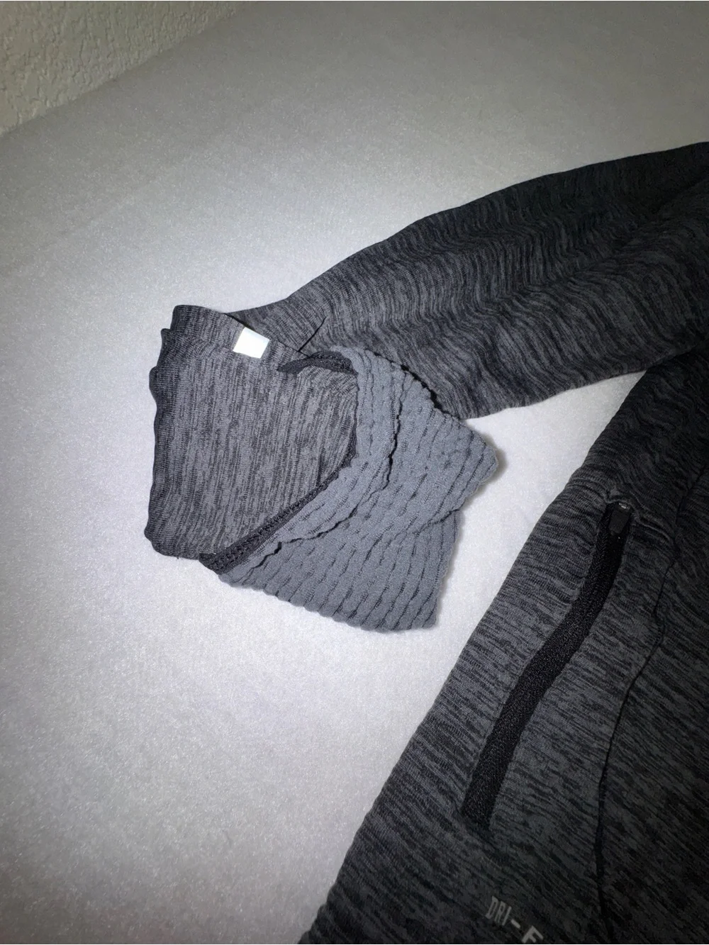 Nike women's Black Heather Quarter-Zip Performance Jacket